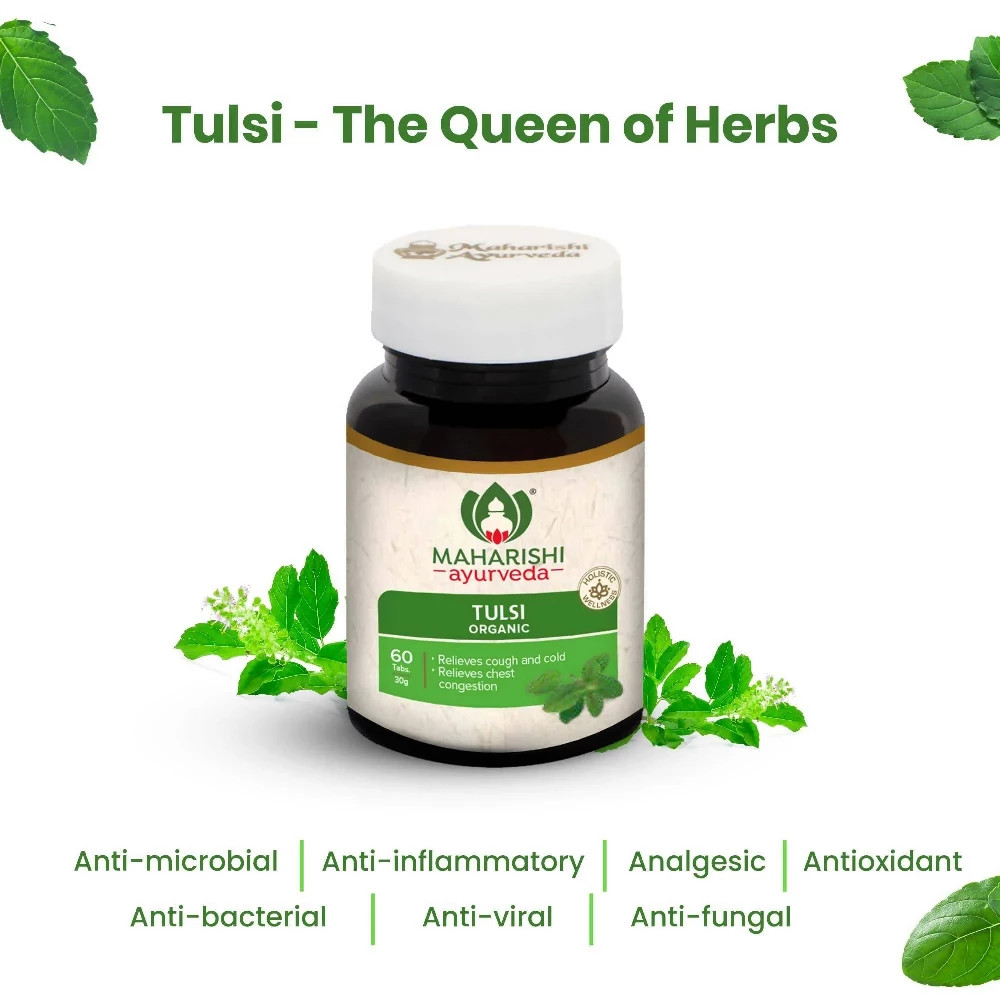 Maharishi Ayurveda Organic Tulsi Tablets, 60 Tablets-3.webp